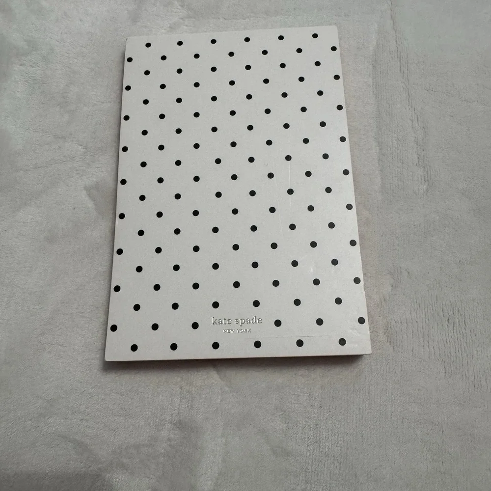 Kate Spade New York Monogram A Polka Dot Notepad Journal Stationery Designer NEW